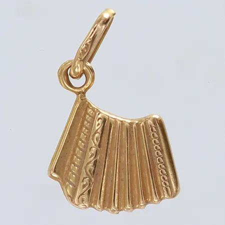 Hänge dragspel 20x13mm 18K Vikt: 1,2 g