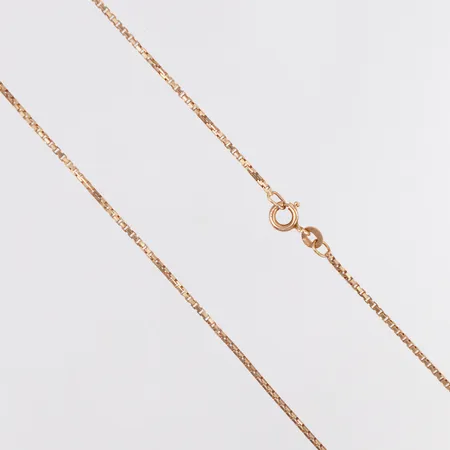 Kedja Venezia längd 42,5cm, bredd 1,4mm, italienska stämplar, 18K  Vikt: 6,2 g