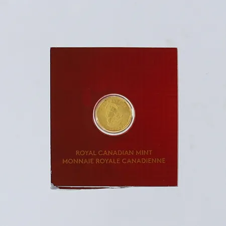 Mynt Elisabeth II 50 cents 2016 Ø8mm 1g OR PUR 9999 öppnad förpackning 24K.