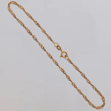 Vristlänk Singapore längd 24,5cm, bredd 3mm, 18K Vikt: 2,6 g