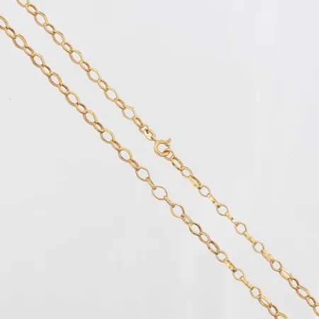 Kedja Ärtlänk med räfflade länkbitar, längd 71cm, bredd 4mm, 18K Vikt: 16,8 g