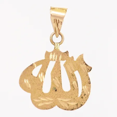 Hänge Allah på arabiska 32x23mm, slitage, 21K Vikt: 1,2 g