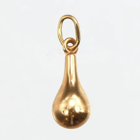 Hänge droppe, längd ca 17mm, bredd ca 6mm, 18K. Vikt: 0,4 g