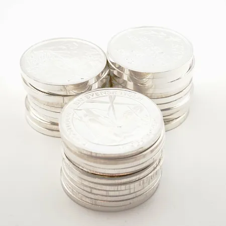 30st silver mynt 925/1000. Vikt: 749,1 g