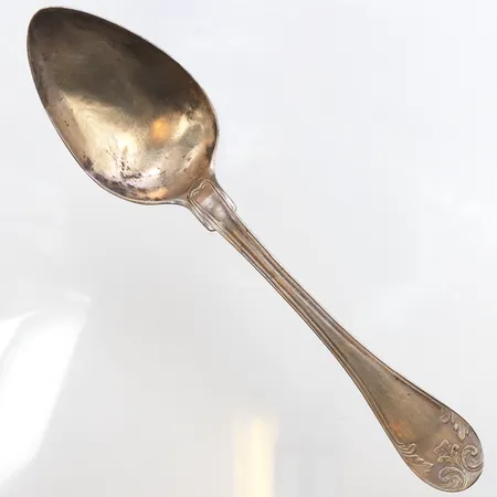 Sked, längd 20cm, ojämn, bucklig, 830/1000 silver. Vikt: 40,4 g