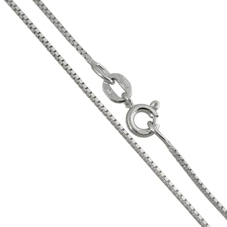 Halskedja Venezia i 18K vitguld, Balestra, svensk kontrollstämpel, längd 40,0 cm, bredd 0,8 mm, fint skick Vikt: 2,4 g