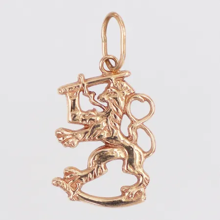 Hänge finska lejonet längd 34mm, 18K  Vikt: 4 g
