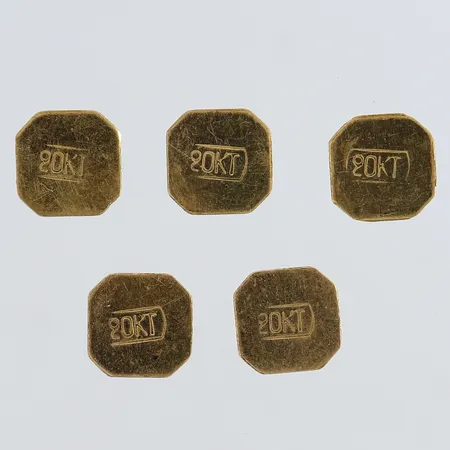 5 Guldbitar 20K Vikt: 5 g