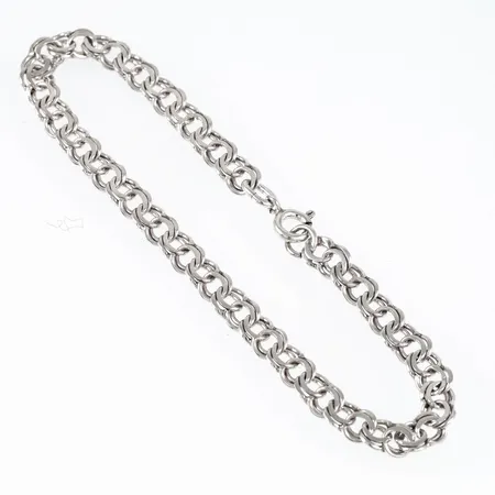 Armband Bismarck längd 19cm bredd 5,2mm, silver 830/1000 5,8g.