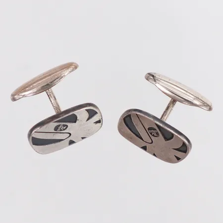 Manschettknappar Sporrong år 1979 ca 11x18mm, Chiquita, 925/1000 silver Vikt: 15,8 g