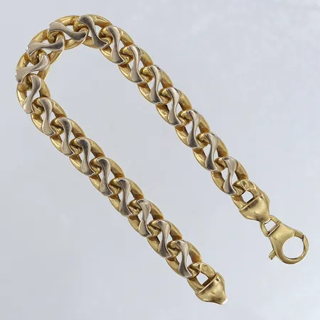 Armband Pansar längd 21cm bredd 10mm bucklig 18K Vikt: 20,9 g