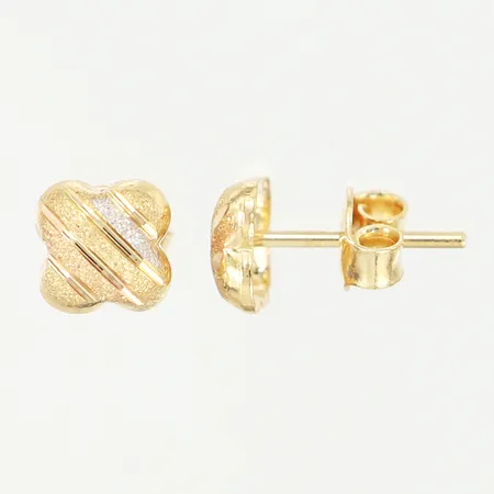 Ett par örhängen 6x6mm, 18K Vikt: 1,6 g
