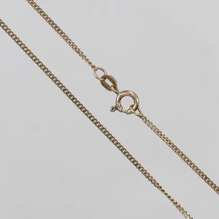 Kedja Pansar längd: ca 39,8cm bredd: ca 1mm förgyllt 925/1000 silver Vikt: 2,2 g