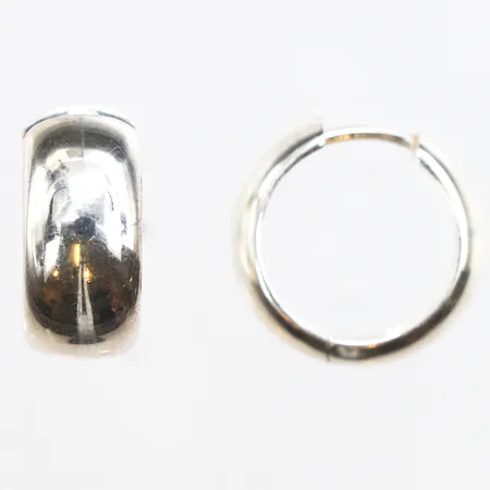 Örhängen creoler, Ø17,4mm, bredd 7,8mm, 925/1000 silver. Vikt: 6,3 g