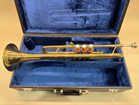 Trumpet Louis Robert, serie-nr 103188, väska, en knapp sitter fast, bruksskick,  Vikt: 0 g Skickas med postpaket.