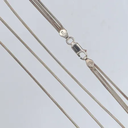 Collier treradigt Ormlänk längd 48cm bredd 1,2mm silver 925/1000 Vikt: 16,6 g