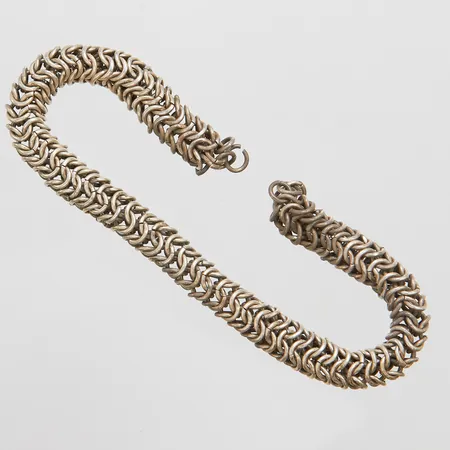 Dej av kedja längd: 24cm, bredd: 8mm, saknar stämpel, silver 925/1000 Vikt: 44,8 g