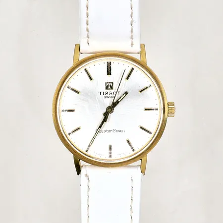 Herrur Tissot Seastar Seven Ø34mm manuell 18K, defekt, går ej, inga tillbehör, Bruttovikt: 34,5g