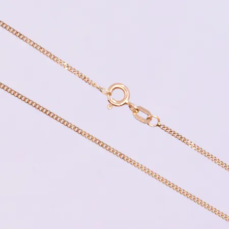 Kedja Pansar längd 40 cm bredd 1 mm 18K. Vikt: 2,4 g