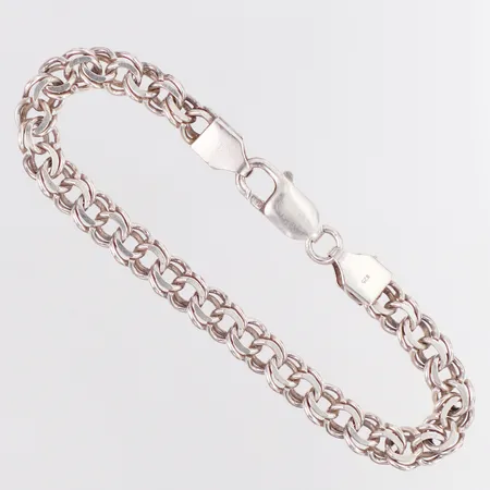 Armband Bismarck längd 18cm, bredd 6,5mm, 925/1000 silver Vikt: 11,5 g