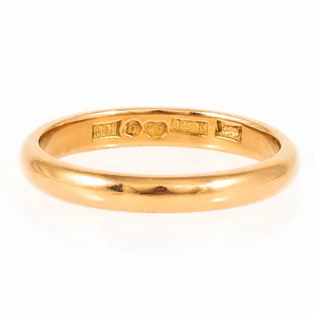 Ring slät stl:20 bredd 3,3mm höjd 1,9mm, 18K 5,3g. 