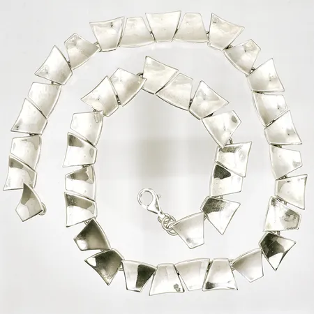 Collier längd: 42cm bredd: 12mm, silver 925/1000 Vikt: 57,6 g