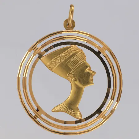 Hänge Nefertiti längd 60mm, bredd 49mm, 18K Vikt: 14,8 g