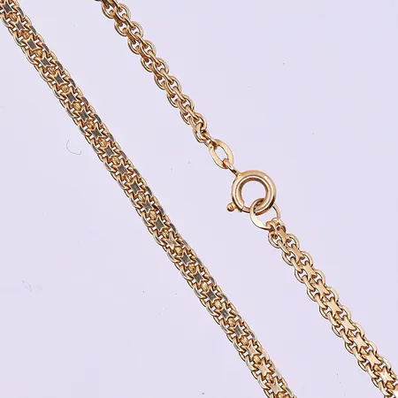 Collier X-länk längd 43 cm bredd 3 mm 18K. Vikt: 8,2 g