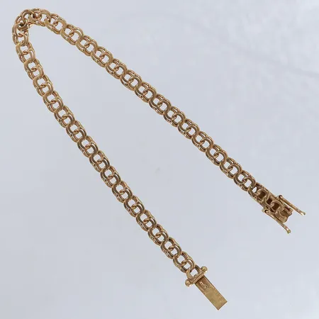 Armband Bismarck längd 19,5cm bredd 4,5mm 18K.  Vikt: 8,7 g