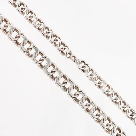 Collier Bismarck 40cm, doserad bredd:7-10mm, ostämplat Silver Vikt: 27,5 g