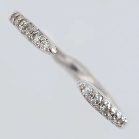 Ring med vita stenar justerbar stl:17¼ bredd 2mm silver 925/1000 Vikt: 1,2 g