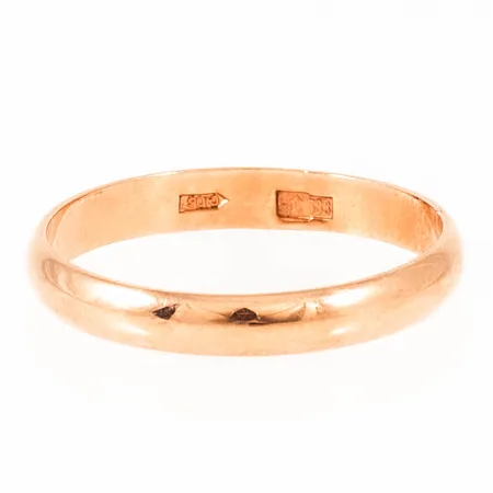 Ring slät stl:20 bredd 3,3mm höjd 1,1mm, 14K 583/1000 2,6g.