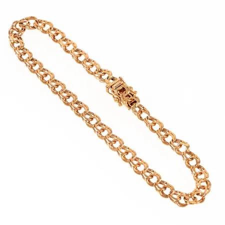 Armband Bismarck längd 19cm bredd 5mm, lagningar, 18K 7,2g.