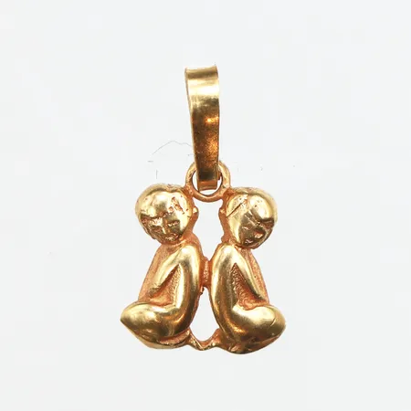Hänge, längd ca 14,4mm, bredd ca 7mm, 18K. Vikt: 0,6 g