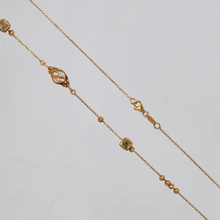 Collier längd: ca 81,2cm bredd: ca 1-5mm ABV 21K Vikt: 15,5 g