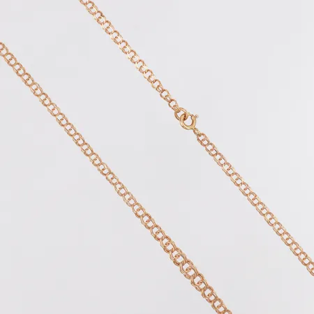 Collier doserad Bismarck längd 42,5cm, bredd 2,8-4,3mm, något ojämnt, 18K  Vikt: 5,2 g