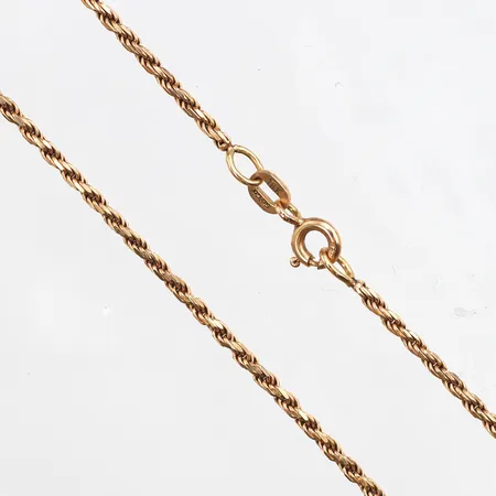 Collier, längd 42cm, bredd 1,4mm, 18K. Vikt: 6,6 g