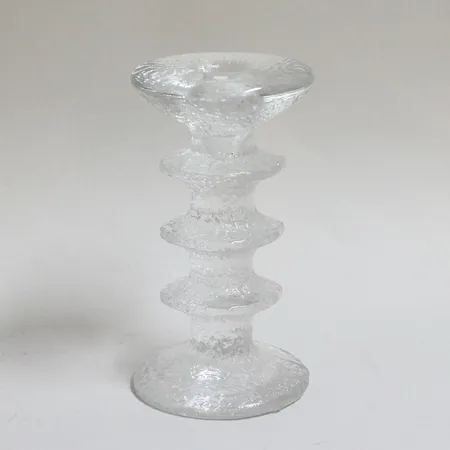 Ljusstake Festivo Iittala höjd 14cm, glas, etikettmärkt Skickas med postpaket.