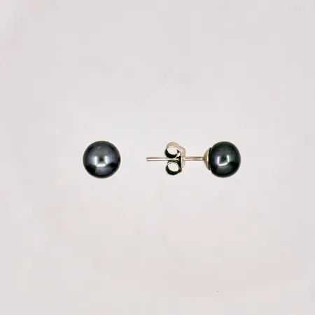 Örhängen med pärlor Ø6,5mm, 925/1000 Silver  Vikt: 1 g