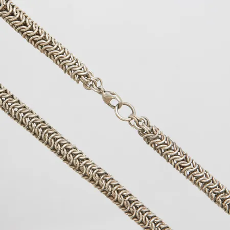 Kedja längd: 53cm, bredd: 8mm, silver 925/1000 Vikt: 109,8 g