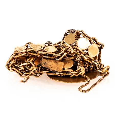 Diverse defekt/graverat guld 18K 38,6g.