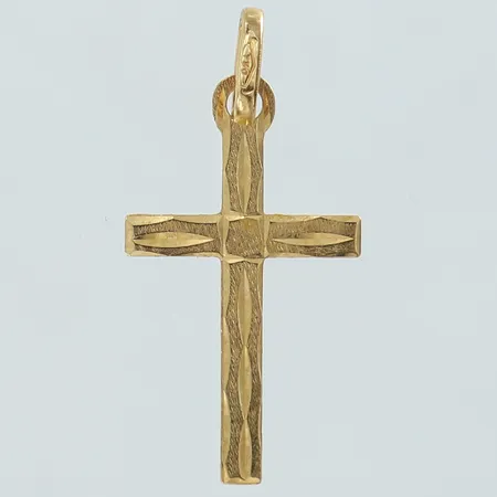 Hänge kors mått 27x13mm 18K Vikt: 1 g
