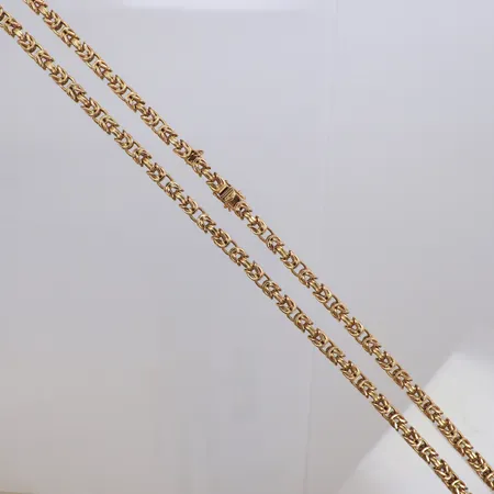 Kedja Kejsar längd 74cm, bredd 6mm, Jo-Ans Guld Köping, berlock, 18K Vikt: 129 g