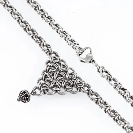 Collier längd 45cm bredd 6,3-40mm, silver 31,3g.