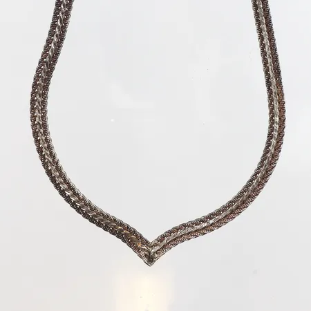 Collier rävsvans, längd 43cm, bredd 4,9mm, 925/1000 silver. Vikt: 15,1 g