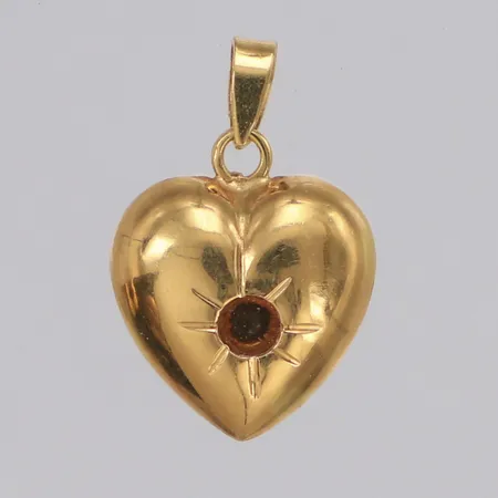 Hänge hjärta 18x12mm, saknar sten, 18K Vikt: 0,7 g