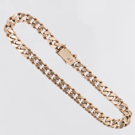 Armband Pansar längd 20,5cm, bredd 5,7mm, säkerhetskedja saknas, 14K Vikt: 24,1 g