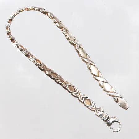 Armband, längd 19cm, bredd 5,5mm, 925/1000 silver.  Vikt: 12,9 g