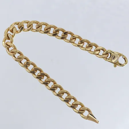 Armband Pansar längd 17cm bredd 7,5mm ihålig buckligt lås 18K.  Vikt: 8,8 g