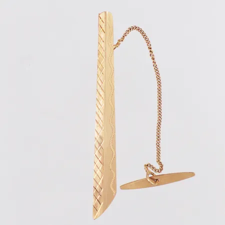 Slipsklämma dekor längd 57mm, 18K Vikt: 4,3 g